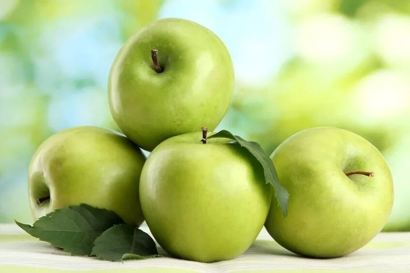 maçãs verdes em uma dieta baixa em carboidratos