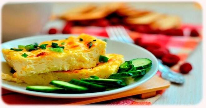 omelete para perda de peso em uma dieta de proteína
